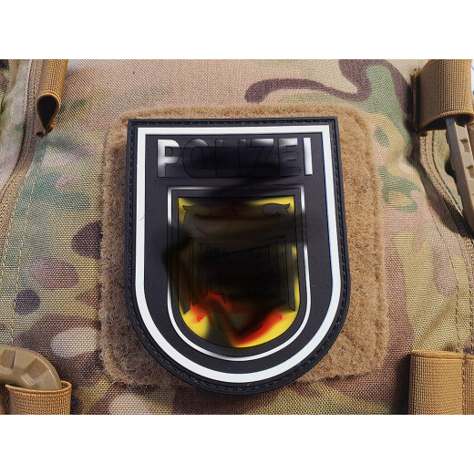 JTG - Ärmelabzeichen - Bundespolizei - Patch, schwarz, 3D Rubber patch