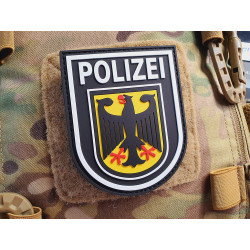 JTG - &Auml;rmelabzeichen - Bundespolizei - Patch, schwarz / 3D Rubber patch