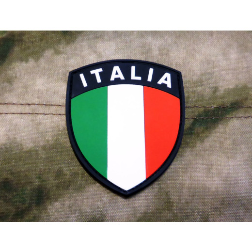 JTG - Italien Flagge - Krone - Patch, fullcolor / 3D Rubber patch