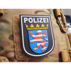 JTG - Functional Badge Patch - Polizei Hessen, black / 3D Rubber patch