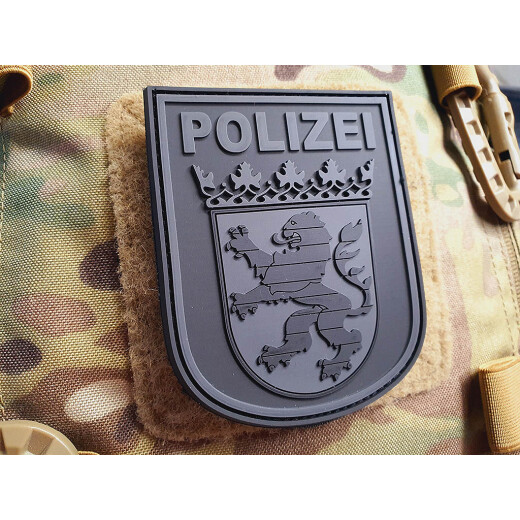 JTG - Functional Badge Patch - Polizei Hessen, blackops / 3D Rubber patch