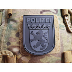 JTG - &Auml;rmelabzeichen - Polizei Hessen - Patch, blackops / 3D Rubber patch
