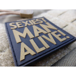 JTG - Sexiest Man Alive Patch, gold / JTG 3D Rubber patch