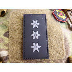 JTG Dienstgradabzeichen Polizeihauptkommissar (PHK) Patch, schwarz / 3D Rubber patch