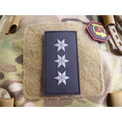 JTG Functional Badge Patch Polizeihauptkommissar (PHK), black / 3D Rubber patch