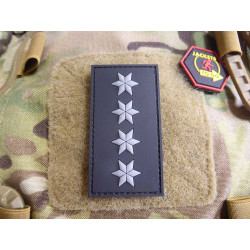 JTG Dienstgradabzeichen - Polizeihauptkommissar (PHK) (A12) - Patch, schwarz / 3D Rubber patch