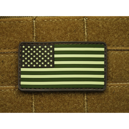 JTG - US Flag Patch, forest / 3D Rubber patch