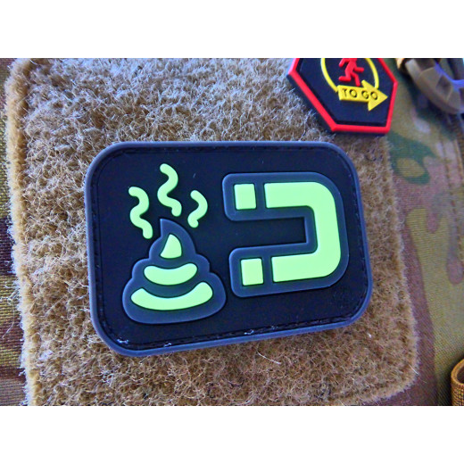JTG ShitMagnet Patch, gid (glow in the dark) / 3D Rubber patch