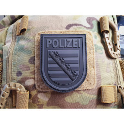 JTG - &Auml;rmelabzeichen - Polizei Sachsen - Patch, blackops / 3D Rubber patch