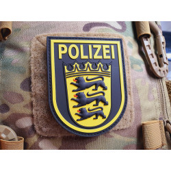 JTG - Functional Badge Patch - Polizei Baden-W&uuml;rttemberg, black / 3D Rubber patch
