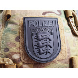 JTG - &Auml;rmelabzeichen - Polizei Baden-W&uuml;rttemberg - Patch, blackops / 3D Rubber patch