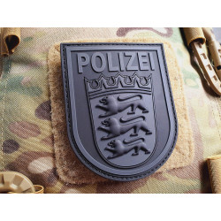 JTG - &Auml;rmelabzeichen - Polizei Baden-W&uuml;rttemberg - Patch, blackops / 3D Rubber patch