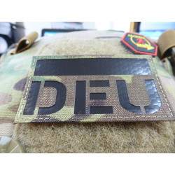 JTG Deutschlandflagge - IR / Infrarot Patch mit DEU L&auml;nderkennung - Cordura Lasercut, multicam, MILSPEC IR TAB, custom made