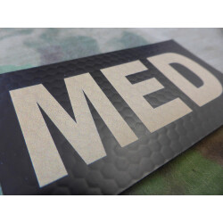 JTG - MED - IR / Infrared Patch with MED (shortcut for MEDIC) code, tan/desert-coyote - MILSPEC IR TAB