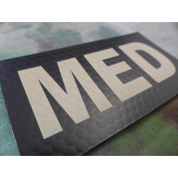 JTG - MED - IR / Infrared Patch with MED (shortcut for MEDIC) code, tan/desert-coyote - MILSPEC IR TAB