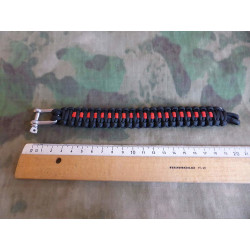 JTG Paracord Armband - Thin Red Line - M / 20cm
