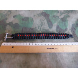JTG Paracord Armband - Thin Red Line -  L / 22,5cm