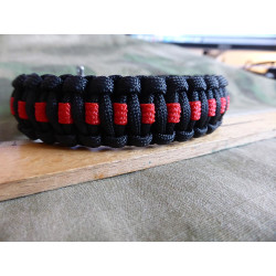 JTG Paracord Bracelet - Thin Red Line - L / 22,5cm