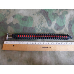 JTG Paracord Armband - Thin Red Line -  XL / 25cm