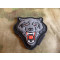 JTG Angry Wolf Head Patch, rot-grau / JTG 3D Rubber Patch