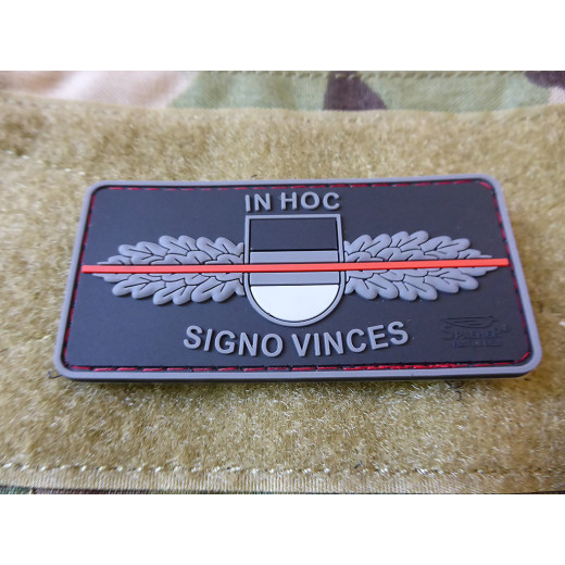 JTG SEK-Patch - in hoc signo vinces -  Thin Red Line, special edition / JTG 3D Rubber Patch