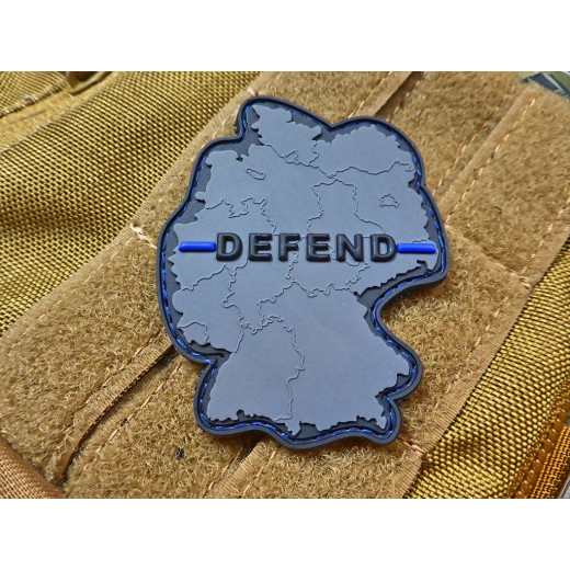 JTG  DEFEND GERMANY Patch, Thin Blue Line, special edition / JTG 3D Rubber Patch