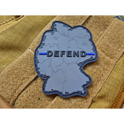 JTG  DEFEND GERMANY Patch, Thin Blue Line, special edition / JTG 3D Rubber Patch