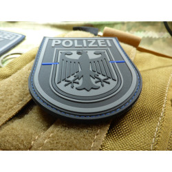 JTG  Functional Badge Patch, Bundespolizei, blackops Thin Blue Line, special edition / JTG 3D Rubber Patch
