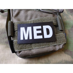 JTG - MED - IR / Infrarot Patch mit MED (Abk. für MEDIC) Kennung, swat grau-schwarz - MILSPEC IR TAB