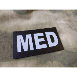 JTG - MED - IR / Infrarot Patch mit MED (Abk. für MEDIC) Kennung, swat grau-schwarz - MILSPEC IR TAB