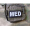 JTG - MED - IR / Infrarot Patch mit MED (Abk. für MEDIC) Kennung, swat grau-schwarz - MILSPEC IR TAB