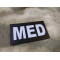 JTG - MED - IR / Infrarot Patch mit MED (Abk. für MEDIC) Kennung, swat grau-schwarz - MILSPEC IR TAB