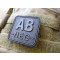 JTG  BloodType patch AB NEG, blackops, 50x50mm / JTG 3D Rubber Patch / CloseOut