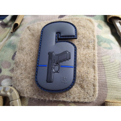 JTG  WY6 - Watch Your Six Patch, blackops, Thin Blue Line, special edition / JTG 3D Rubber Patch