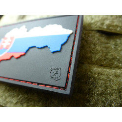JTG Slovakia Flag Patch special shield edition, fullcolor / JTG 3D Rubber Patch