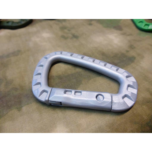 JTG Plastic Carabiner for securing equipment, silver-grey