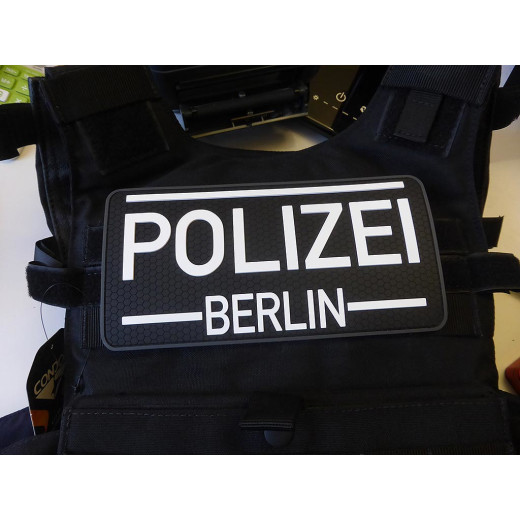 JTG R&uuml;ckenschild Polizei Berlin Patch, swat / 3D Rubber patch