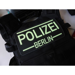 JTG R&uuml;ckenschild Polizei Berlin Patch, gid / 3D...