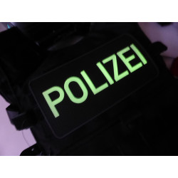 JTG Rückenschild Polizei Patch, gid / 3D Rubber patch