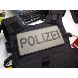 JTG Back Plate / Functional Badge Patch - Polizei, steingrau-oliv / ranger green