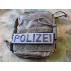 JTG - Polizei Schriftzug - Patch, steingrau-oliv / 3D...