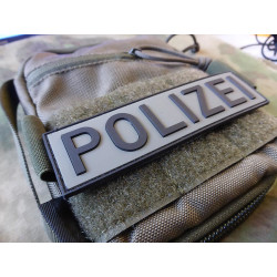 JTG Polizei Schriftzug Patch, steingrau-oliv / 3D Rubber...