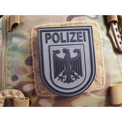 JTG &Auml;rmelabzeichen  Bundespolizei, steingrau-oliv / JTG 3D Rubber Patch