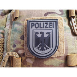JTG &Auml;rmelabzeichen  Bundespolizei, steingrau-oliv / JTG 3D Rubber Patch