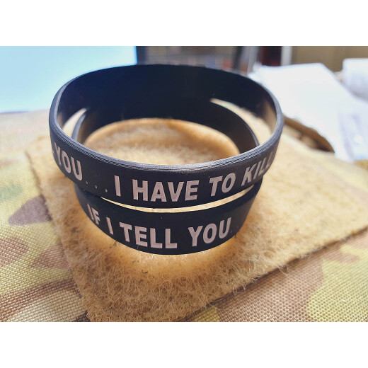 JTG IF I TELL YOU, silicon bracelet, black, JTG silicon bracelet