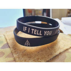JTG IF I TELL YOU, Silikonarmband, black, JTG silicon bracelet