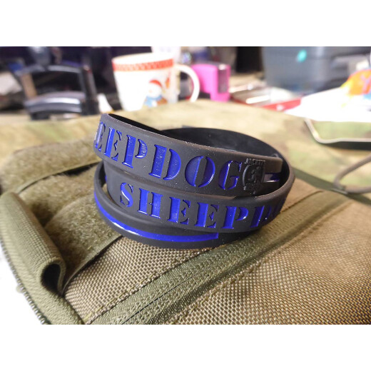JTG SHEEPDOG Thin Blue Line Silikon Armband / JTG silicon bracelet