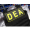 JTG Backplate DEA / Drug Enforcement Agency Patch, yellow / JTG 3D Rubber Patch
