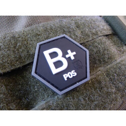 JTG  Bloodtype B Pos Hexagon Patch, swat  / JTG 3D Rubber Patch, HexPatch