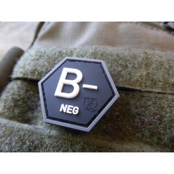 JTG  Bloodtype B Neg Hexagon Patch, swat  / JTG 3D Rubber Patch, HexPatch